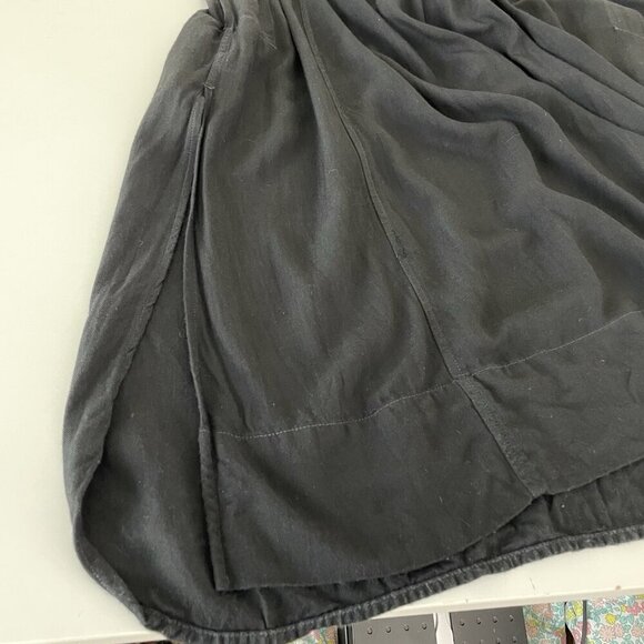 CP SHADES Black Wool Blend Popover Mini / Midi Dress S Lagenlook Casual Coastal - Picture 8 of 10